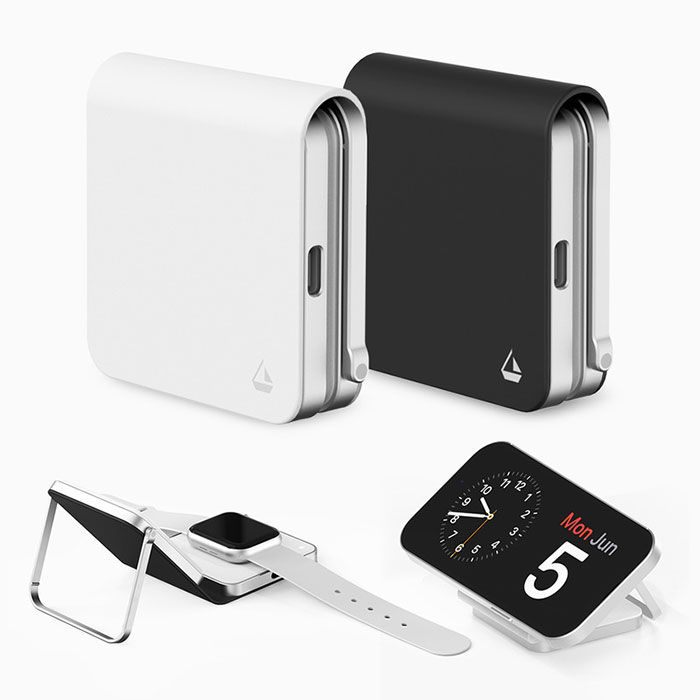 【5月上旬】iPhone・Apple Watch・Air Podsなどのデバイスを2台同時に最大18Wで充電可能! Hacray 2 in 1 折りたたみワイヤレス充電スタンド