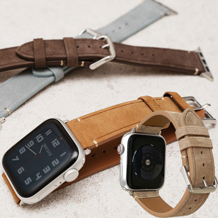 Apple watch レザーバンド 42,44,45mm用 ダークブラウン