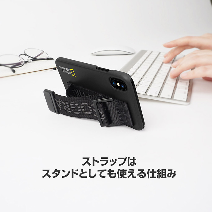 スタンドにもなるハンドストラップ付き National Geographic Signature Strap Case For Iphone 12 Pro Max アスキーストア