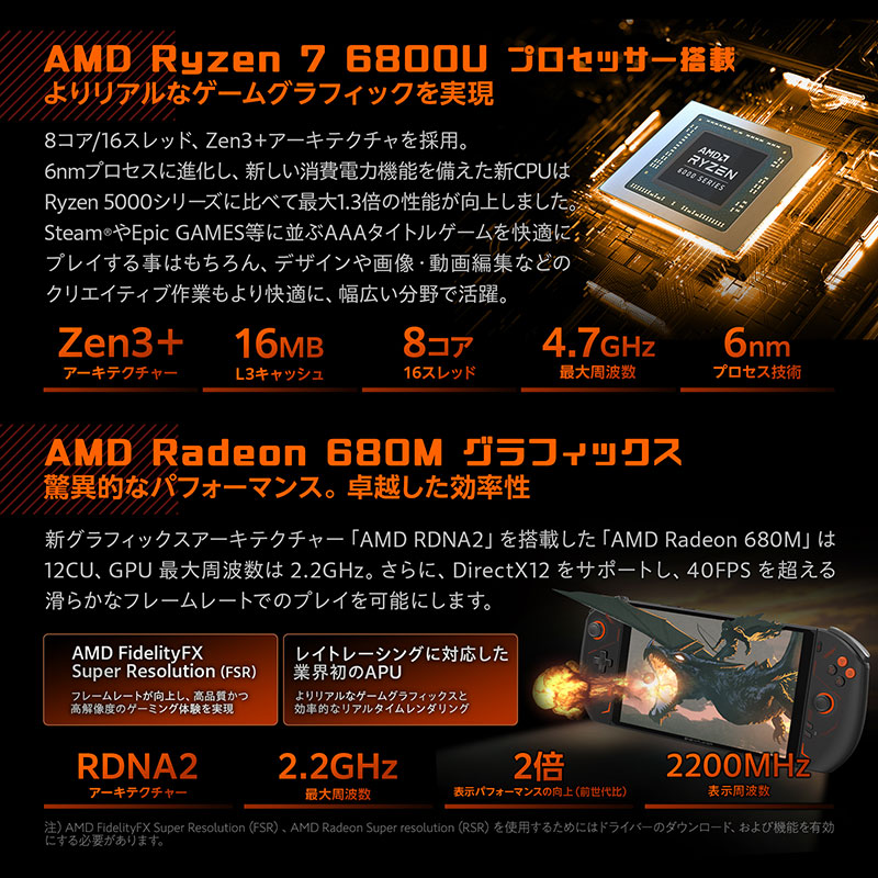 ONEXPLAYER 2 国内正規版(Ryzen 6800U)専用カバーキーボード付