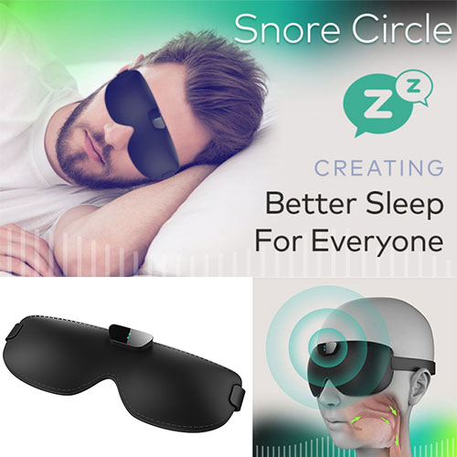 アイマスクをつけるだけ! 骨伝導と音認識で発生したいびきを識別して、スムーズな呼吸をサポート「Snore Circle Smart Eye Mask」