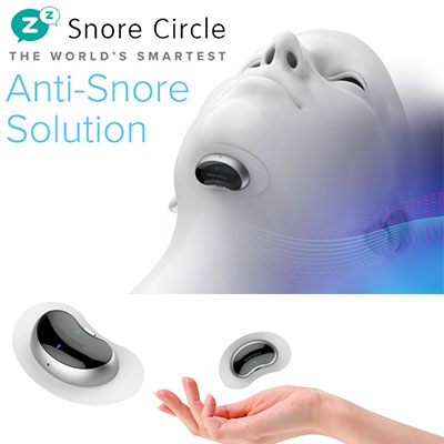 トレーニング機器で馴染みの低周波 EMSを採用! いびき防止EMSウェアラブルデバイス「Snore Circle EMS Pad Snore Stopper」
