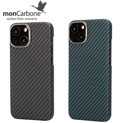 【iPhone13 mini】Moncarbone アルミニウムレンズガードフルカーボンケース Hoverkoat Matt for iPhone13 mini