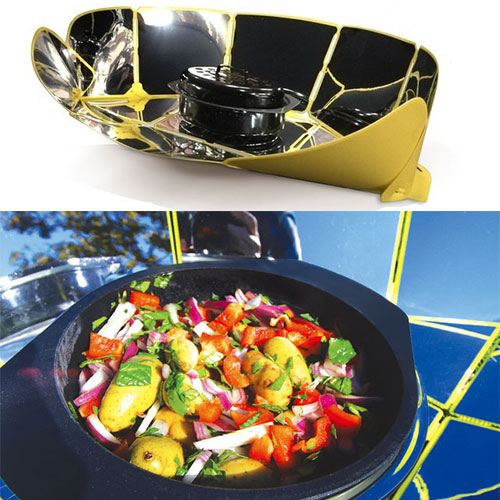 太陽光エネルギーの力だけで本格調理が作れるSUNGOOD(サングッド)&COOKUP(SUNGOOD用ホウロウ鍋)セット