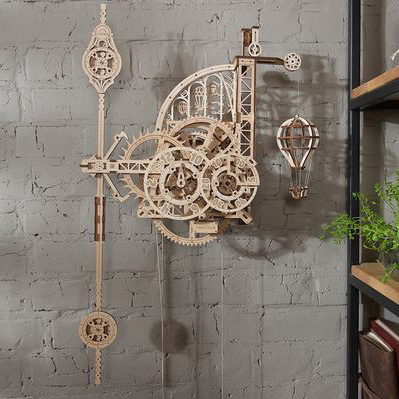 他の時計とは異なる独創的なパズルとDIYの時計メカニズム! Ugears Aero Clock(エアロクロック)