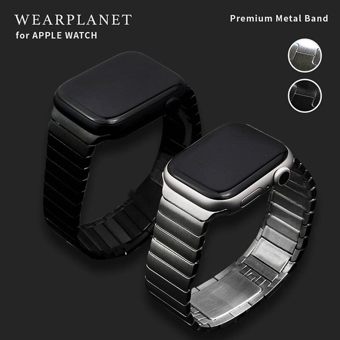 高品質なサージカルステンレス素材を使用した、バックル一体型のApple Watch専用バンド WEARPLANET プレミアムメタルバンド for Apple Watch