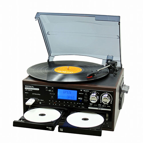 音源データのCD書き込み対応、ダブルCDドライブ搭載! スピーカー搭載ダブルCDマルチオーディオプレーヤー KRP-309MCWS