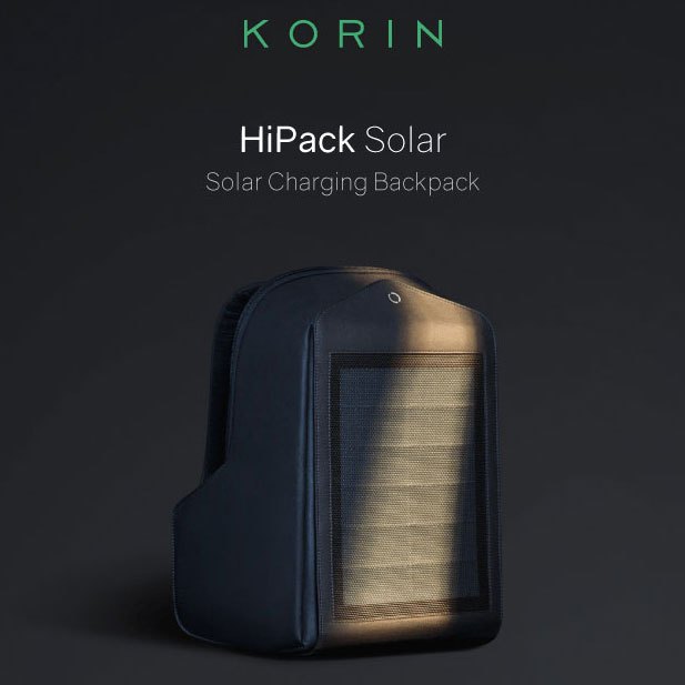 【30%OFF】グッドデザイン賞受賞 KorinDesign ソーラーパネル搭載バックパック「Hipack Solar」