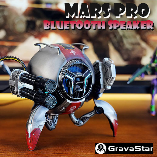 Gravastar Bluetoothスピーカー Mars Pro Special Edition - Shark 14 メタリックグレー