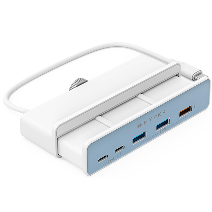 1つのUSB-CポートからUSB-C×2、USB-A×3の計5ポートに拡張! HyperDrive 5in1 USB-C Hub for iMac 24インチ(2021)