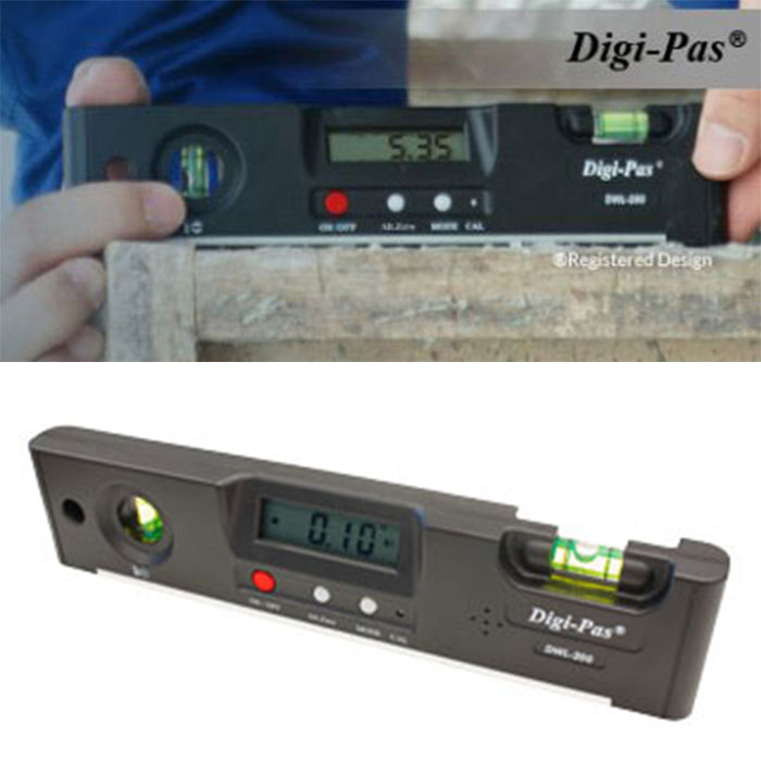 0.1°の精度を持つデジタル水平器! Digi-pasデジタルレベル DWL200